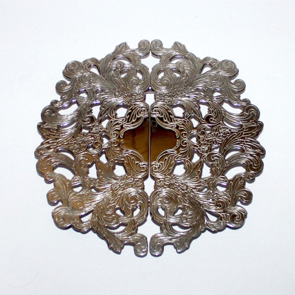 Vintage Royal Limited Silver Plated Footed Expandable Trivet 8-11" Hot Plate
